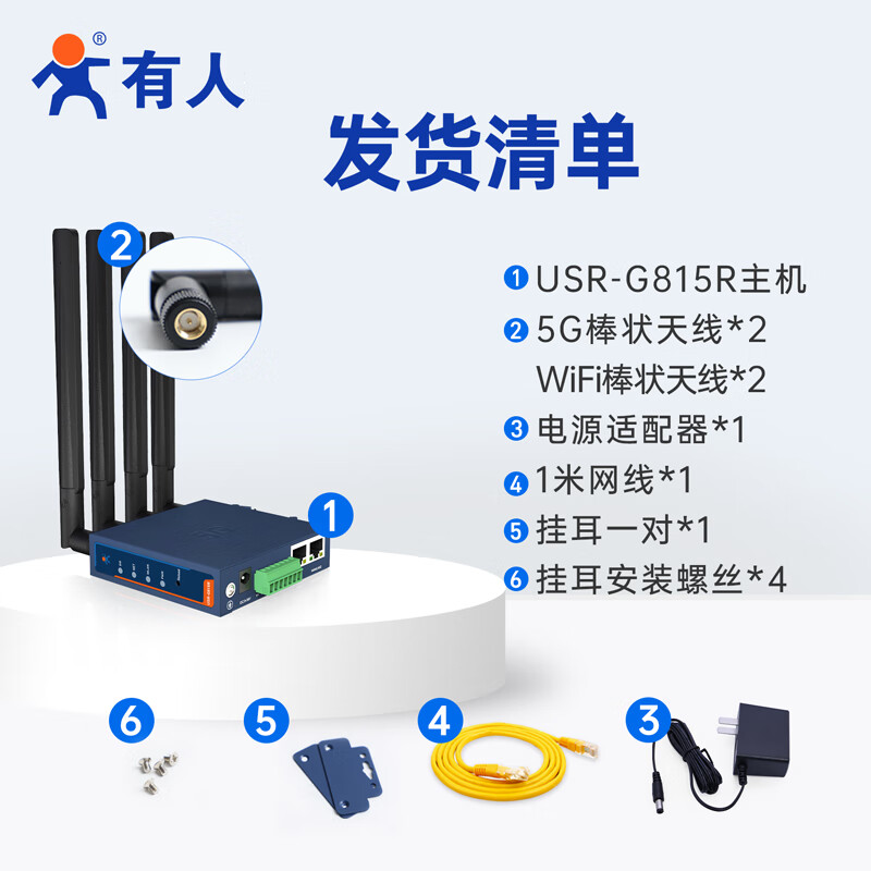 Some Internet of Things lightweight 5G industrial routing gateway RedCap industrial router independent networking DTU nationally produced WIFI version USR-G815R