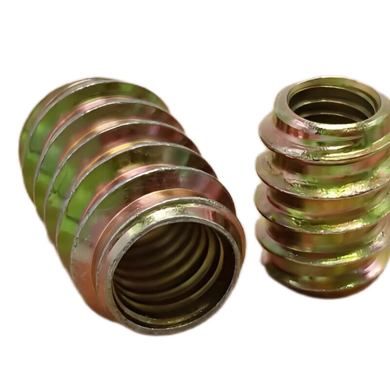 Yingtang through hole internal and external thread nut straight through internal and external thread nut M4M5M6M8 internal thread double pass furniture nut embedded nut M6*10 (100 pieces)