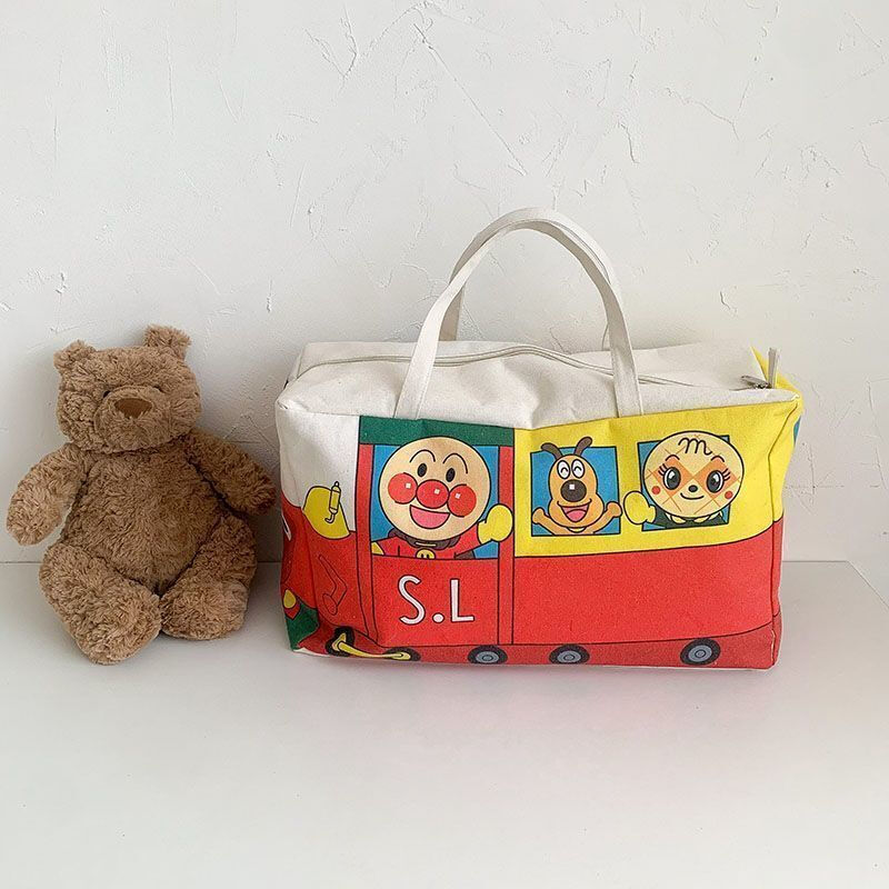Kindergarten quilt storage bag student clothing cotton bedding special clothes cotton canvas portable luggage bag large Bread Hero/Exquisite 49*30*19cm