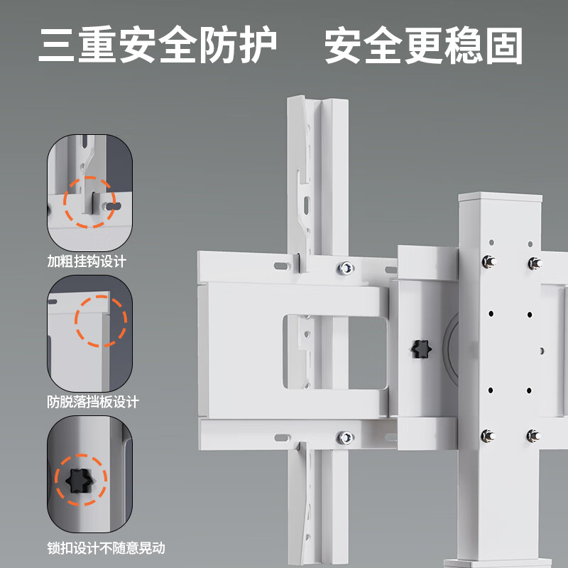 Xingkaishi TV stand removable floor-standing rotating cart display live broadcast conference universal TV hanger suitable for Cool Chuangwei JAV Hisense TCL and other shelves black 32-70 inches for home and business dual-use horizontal and vertical screen free rotation