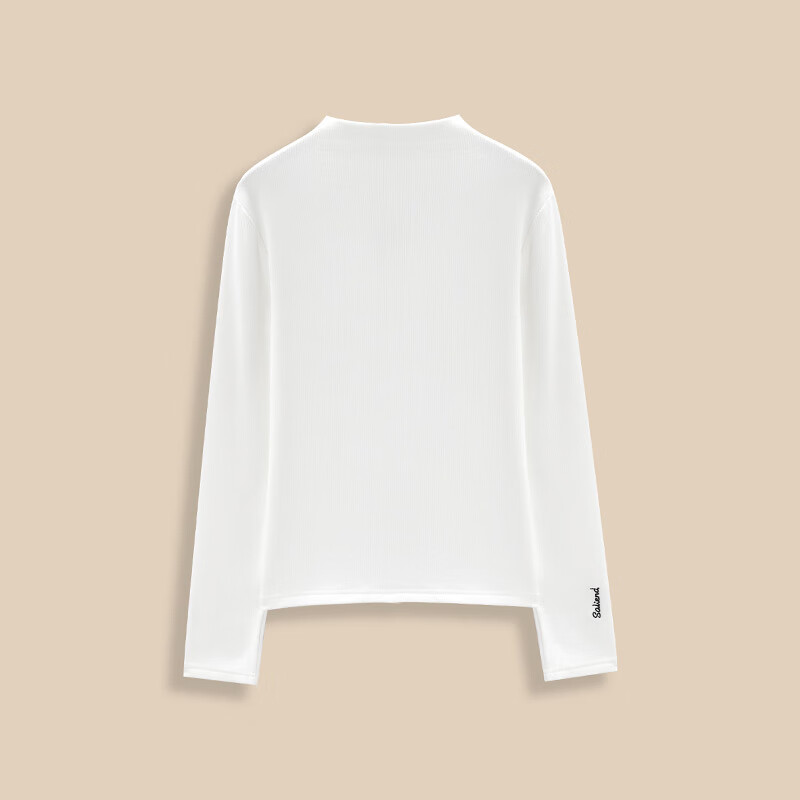 IEF/Aiyifu Slightly Fat 2025 New Winter Fashion Simple Style Half Turtle Collar Temperament Bottoming Top White M