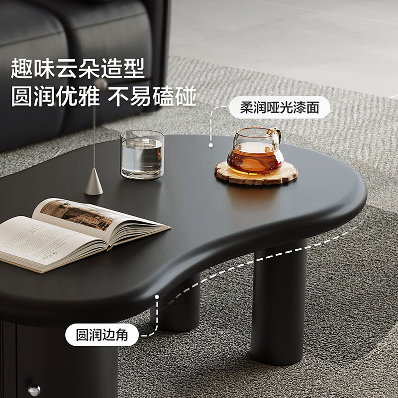 Lin's home cream Fengyunduo coffee table table living room home French style TV cabinet 2025 new small apartment wood industry NU1L