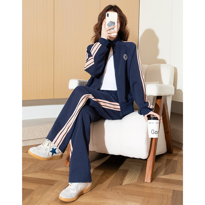 TonLion 2025 Autumn Women's Short Jacket Wide Leg Pants Two-piece Suit