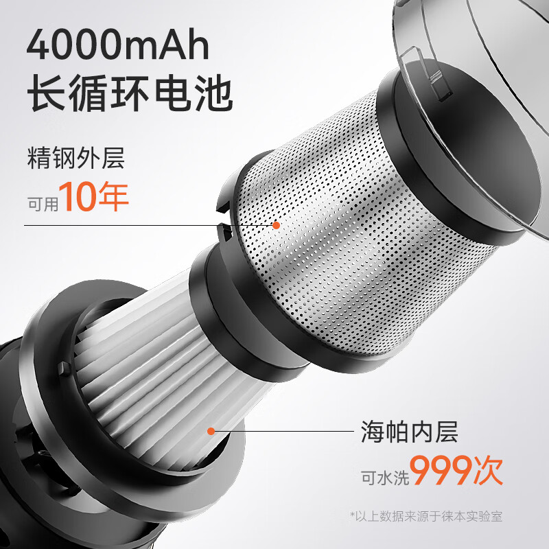 HELLOLEIBOO Car Vacuum Cleaner High Suction Cordless Car Handheld Vacuum Cleaner Home High Power Small Suction Blow Pump Charging Four-in-One