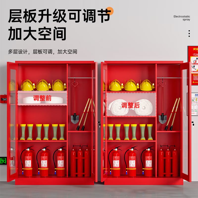 Baigang fire cabinet micro fire station full set of fire equipment emergency box fire extinguishing box doorman community property 1.8*1.6m