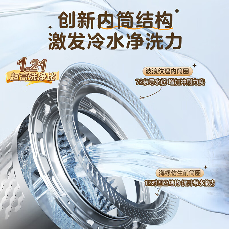 LittleSwan Xiaowumei 3.0 light version, fully automatic front-loading washing machine with dryer and washing machine, 12KG flat screen, large capacity, TD12VE10PRO trade-in national subsidy