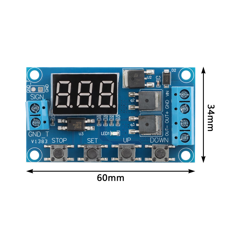 Trigger cycle timing delay switch circuit dual MOS tube control board instead of relay module 12V24V no color no specifications