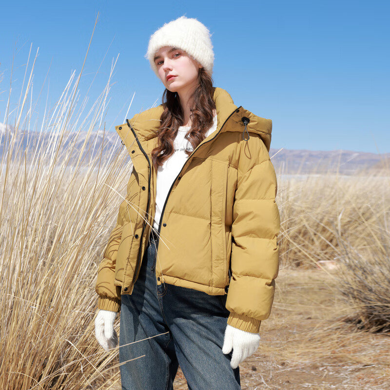 Tricolor Easy Care 2025 Winter New 90 White Duck Down Jacket Loose Short Bread Jacket M