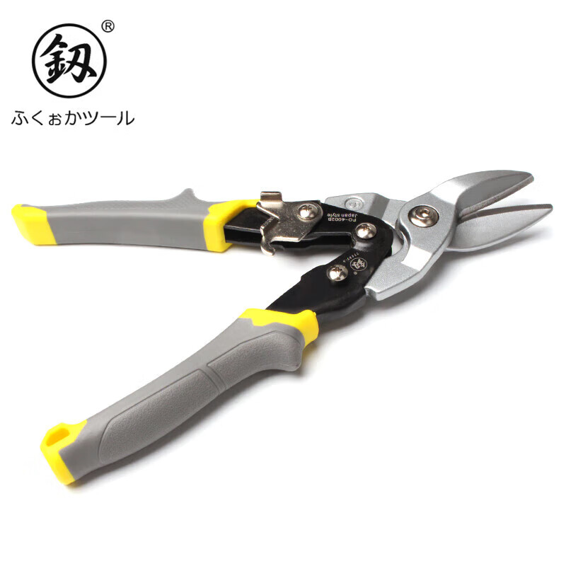 Fukuoka Tools powerful aviation scissors, industrial-grade scissors that can cut stainless steel plates, aluminum gusset plates, cold-rolled iron sheets, industrial-grade aviation scissors, straight head 10 inches FO-4002A