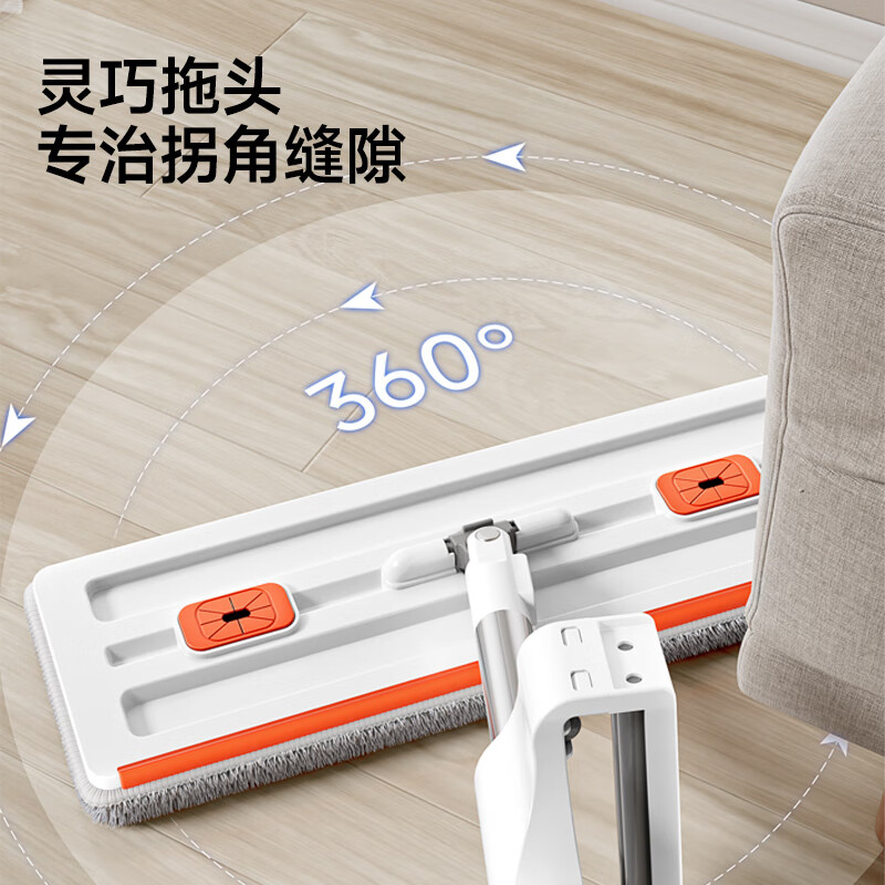 Mayflower flat mop 42cm3 cloth household one mop free hand wash 2025 water absorbing mop artifact mop mop