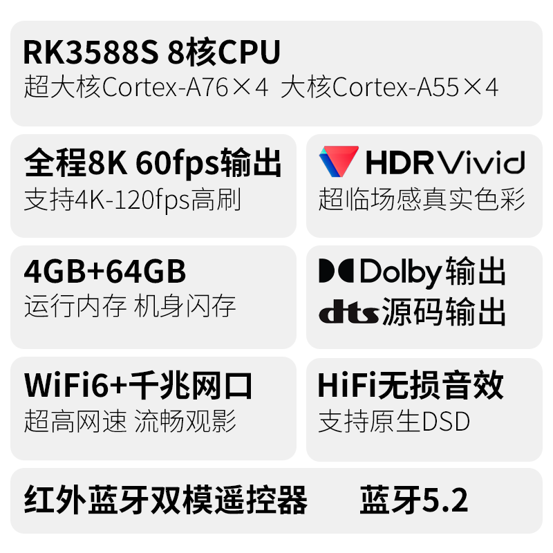 Haimedi Q5 sixth generation 8K plus HD Blu-ray hard disk network cloud disk multi-function player smart TV set-top box home theater projection hifi lossless music decoding Q5 sixth generation plus + Monster M1000hdmi 1.5 meters