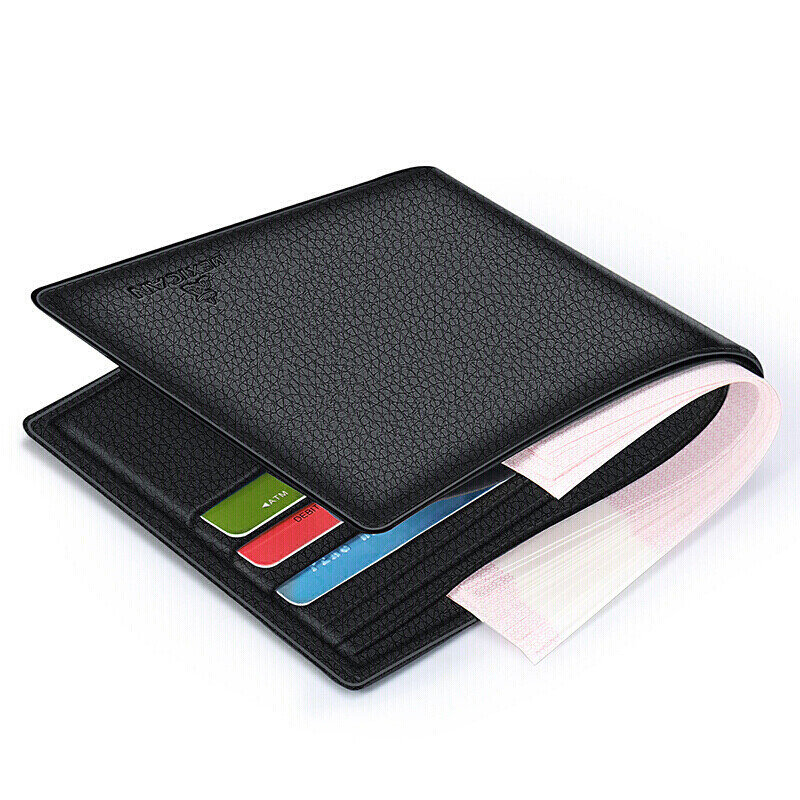 Scarecrow Men's Wallet Short Business First Layer Cowhide Horizontal Two-fold Ticket Holder Multi-Card Slot Wallet New Year's Gift