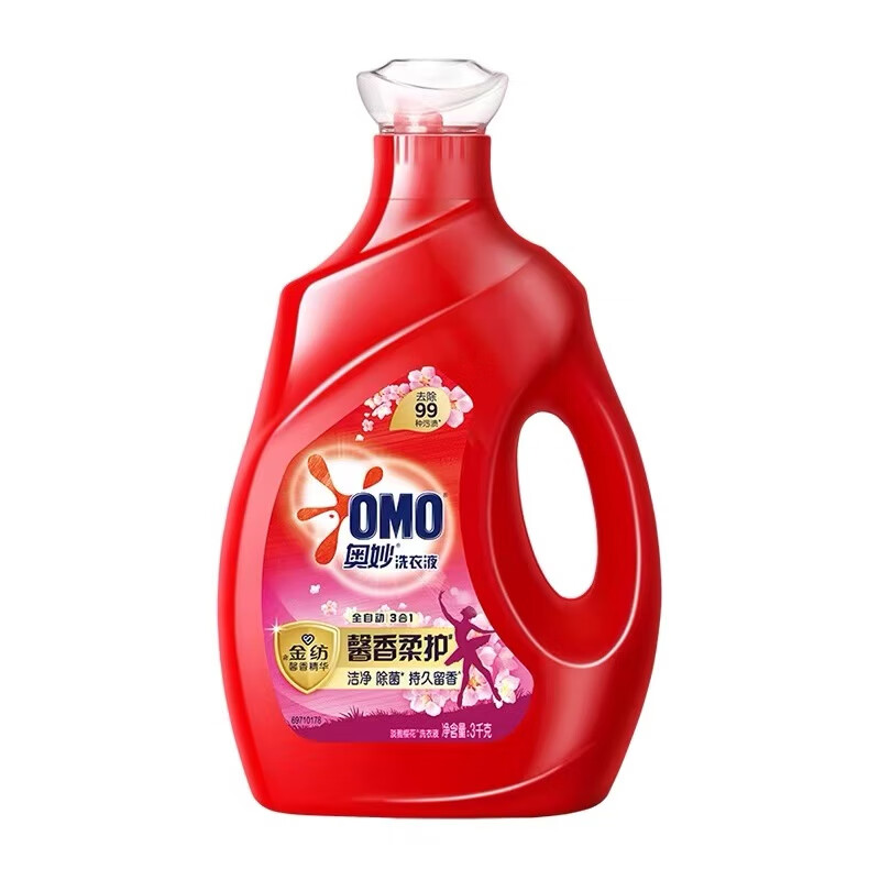 OMO (OMO) Wu Lei Haowu fully automatic enzyme sterilization long-lasting fragrance and deodorization 6 pounds of school uniform net cherry blossom laundry detergent