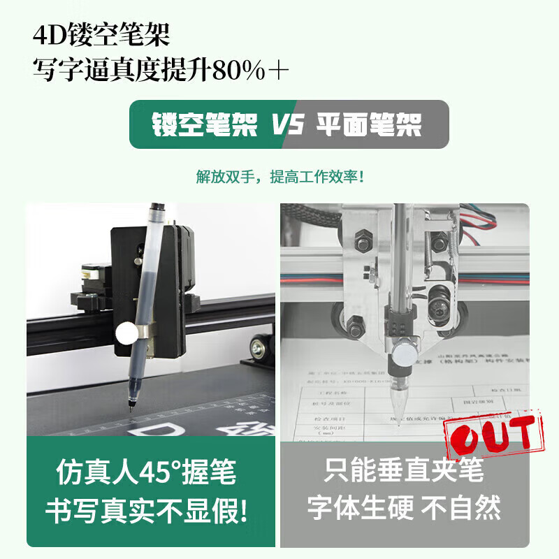 Intelligent writing robot imitates handwriting and fully automatically copies notes, lesson plans, forms, handwriting machine 2025 new Kirin P30 linear guide free version