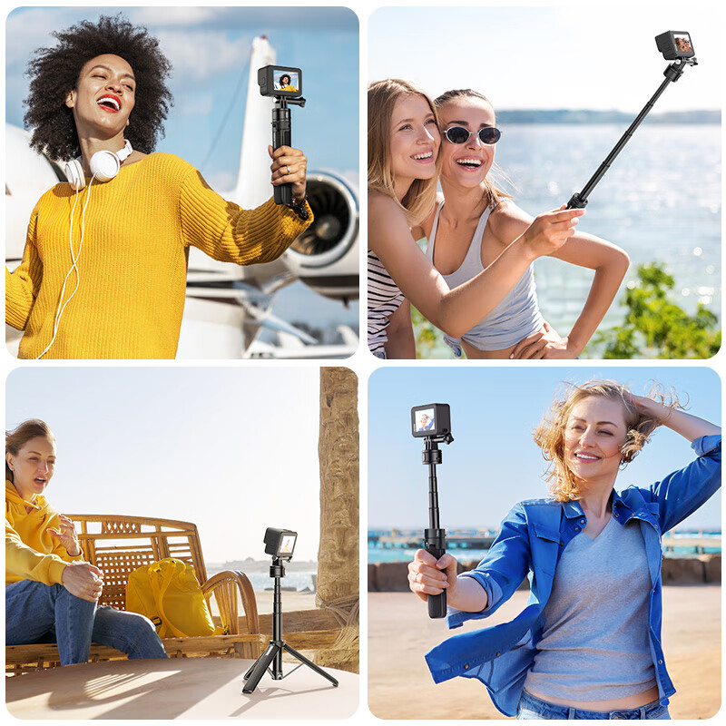 Ulanzi Youbasket MT-74 action camera extended tripod photo handle Gopro13/12 DJI action5Pro/4/3 selfie stick universal photography bracket accessories