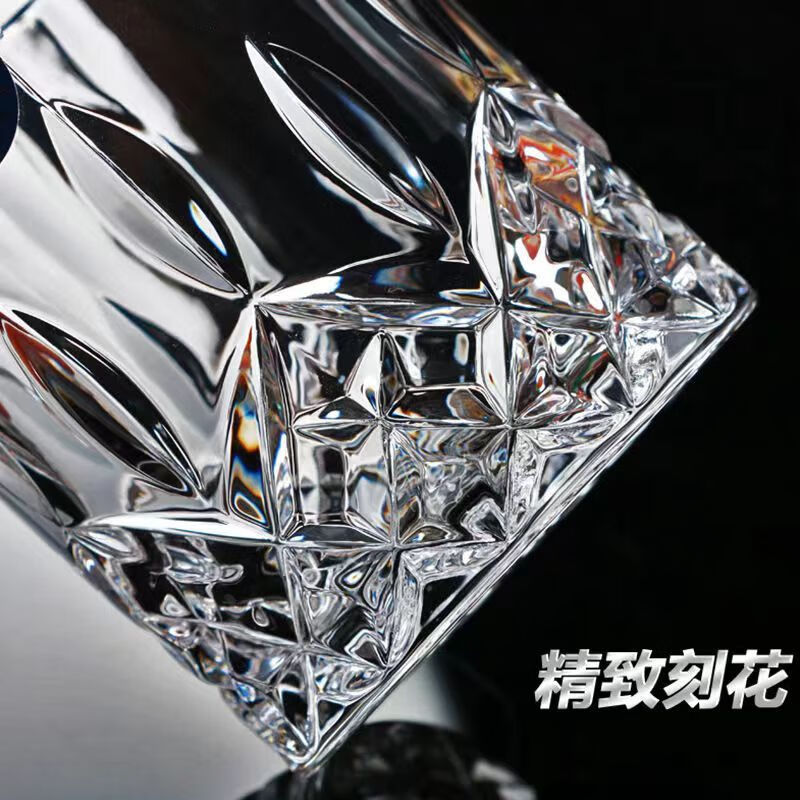 Carole simple glass 2 pieces/6 pieces/12 pieces household cups tea cups juice cups tea cups beer cups drinking cups 220ml star diamond cups 12 pieces