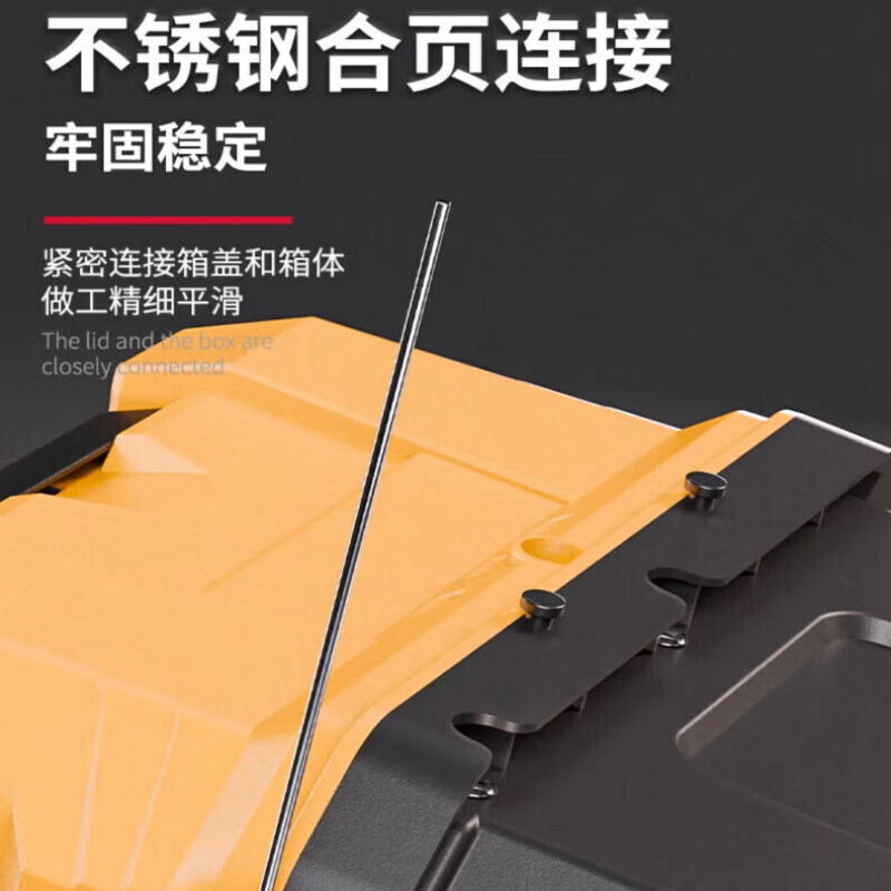 Dad Yao's German quality tool box, large capacity, extra large three-layer folding tool box, industrial-grade extra large storage and organization 21-inch flagship three-layer folding tool box