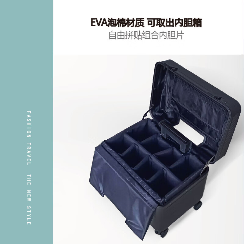 USHOW TRAVEL Japanese craftsmanship camera case PC trolley case aluminum frame suitcase flip cover photographic equipment case men's and women's luggage password box black buckle 20 inches - checked luggage required - with liner