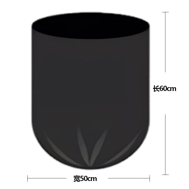Lide Large Flat Mouth Garbage Bags Thickened Black 50*60cm*150 Garbage Bags for Household Use