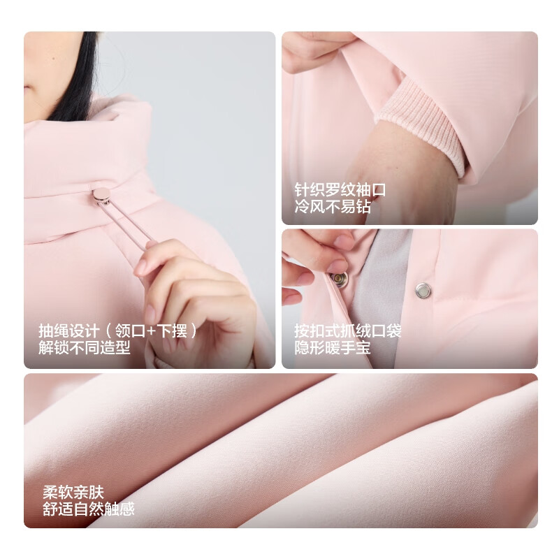 BOSIDENG's 25-year new down jacket 90 velvet women's short hooded warm windproof slim thickened jacket B250245112XS Black|8056-Classic minimalist style M 165/88A Weight about 125-140 pounds