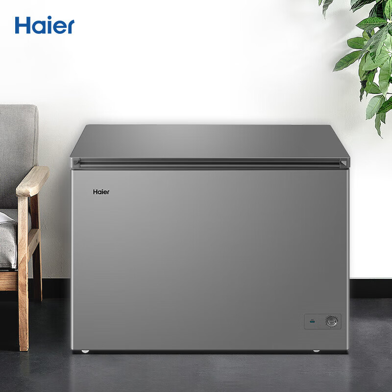 Haier freezer for home use without frequent defrosting, fully frozen at minus 35 degrees ultra-low temperature, new level of energy efficiency, power saving, large capacity horizontal freezer 200/300 liters and above, dual use for refrigeration 200 liters, cost-effective first choice -30 frost reduction and antibacterial + first level energy efficiency