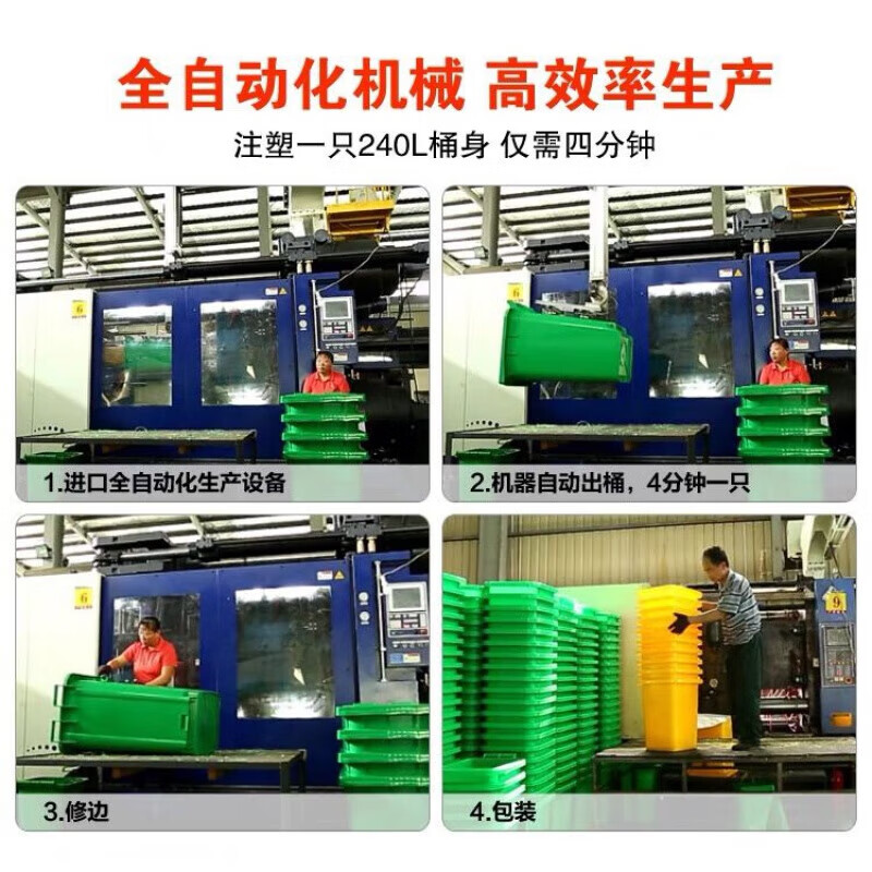 Large-capacity outdoor trash can for industrial classified kitchen waste outdoor covered commercial large-scale sanitation 30L thickened green kitchen waste