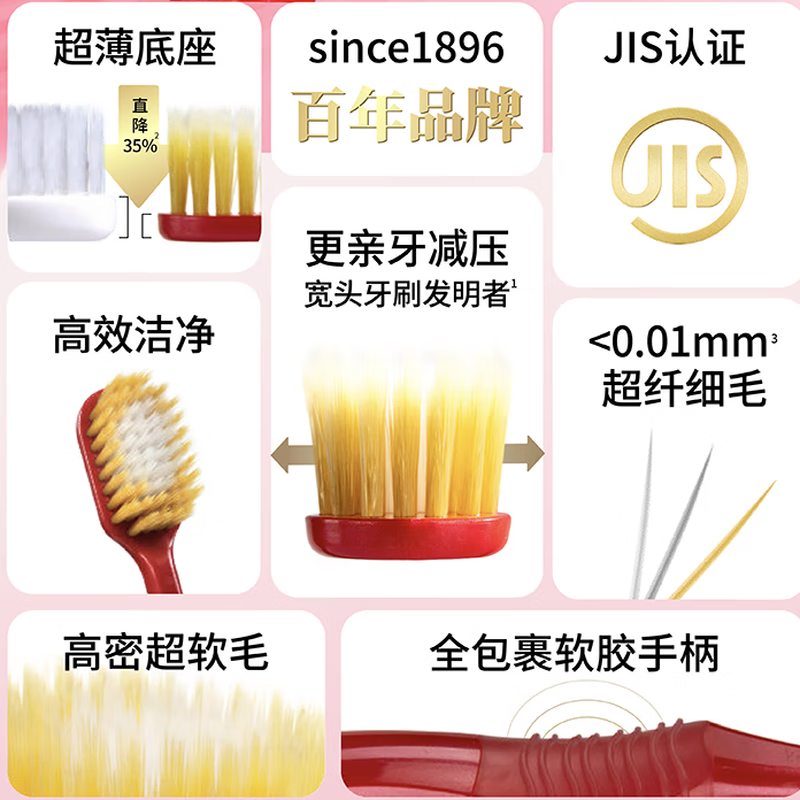 EBISU EBISU 54-hole comfortable and protective wide-head toothbrush, 6 rows of soft bristles, 1 piece, random color, temporary clearance