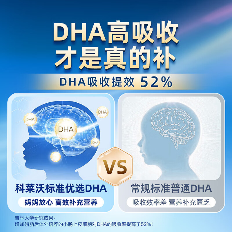 Captain Dolphin DHA for pregnant women, babies and children DHA 150mg algae oil gel candy nutrition non-cod liver oil phospholipid dha 30 capsules * 2 bottles free thermos cup + sample pack