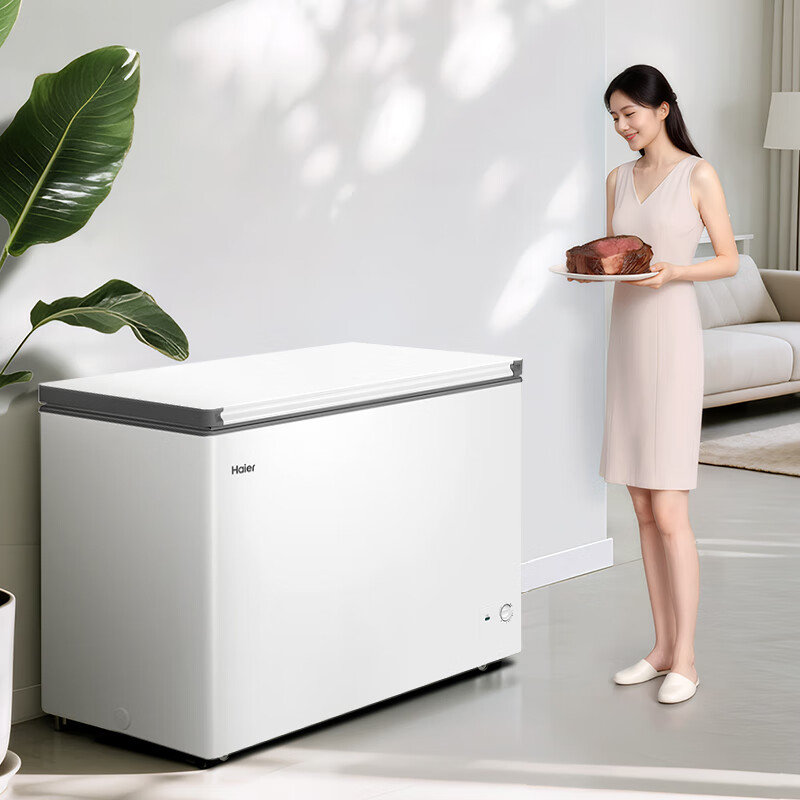 Haier 300L single temperature freezer small household small freezer commercial refrigeration and freezing dual-use conversion freezer small refrigerator frost reduction first-level energy efficiency BC/BD-300GHPDZ