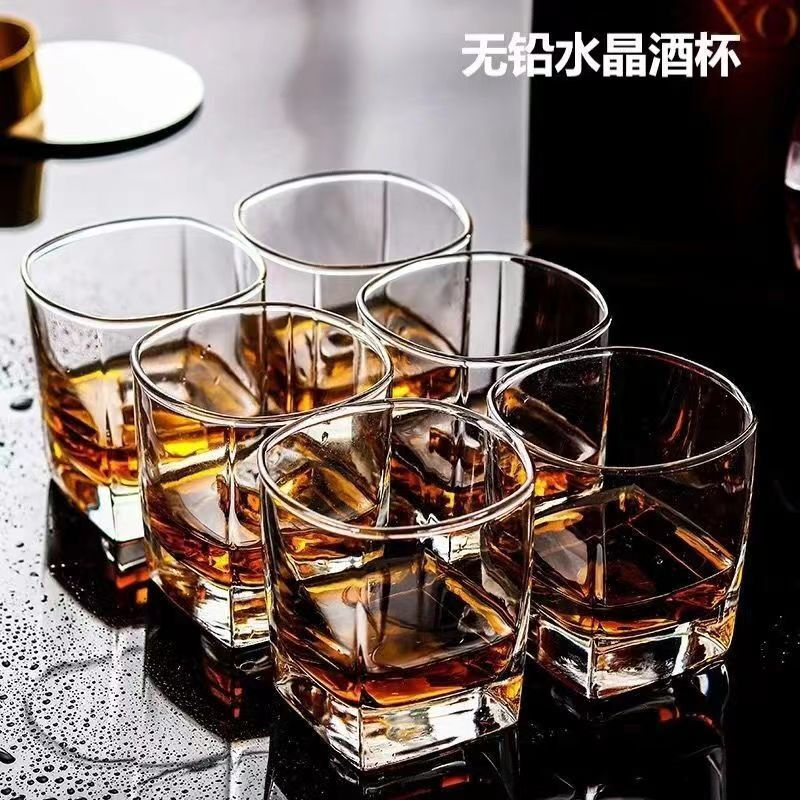 Carole simple glass 2 pieces/6 pieces/12 pieces household cups tea cups juice cups tea cups beer cups drinking cups 220ml star diamond cups 12 pieces