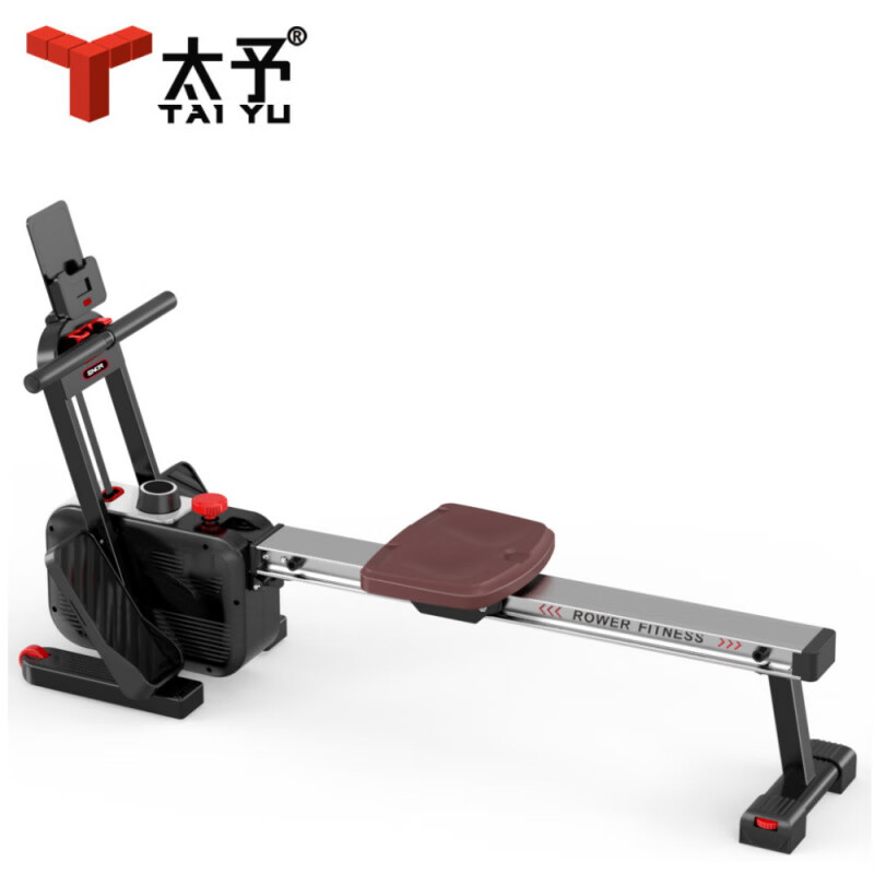 TY Commercial Silent Super Fat-Burning Rowing Machine Indoor Home Multi-speed Adjustable Silent Intelligent Magnetic Resistance Rowing Machine Black 1450x500x850