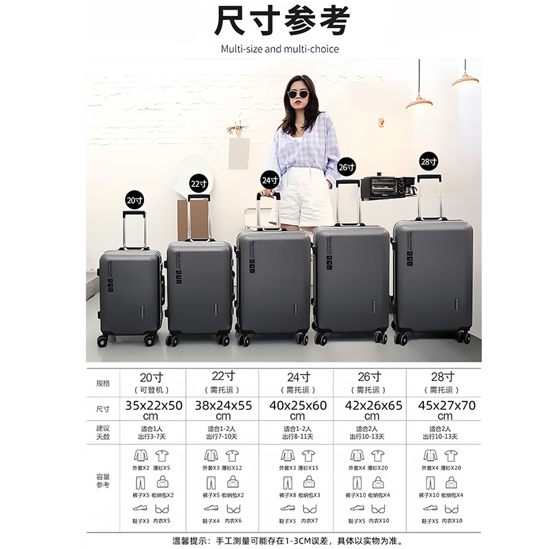 Huatong Aluminum Frame Luggage Men's Business Next Day Delivery Small Trolley Case Student Durable Leather Case Women's Seat Password Box Dark Gray Upgraded Thickened Rechargeable Aluminum Frame 20 Inch - Carry-on Case - Portable Handbag on the Plane
