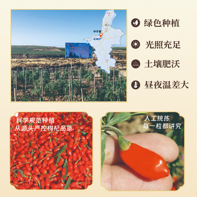 Ningxia special grade red wolfberry dried fruits for making tea without fumigation and sulfur dyeing, individually packaged health and nourishing bags. Experience special grade red wolfberry 10g*2 bags