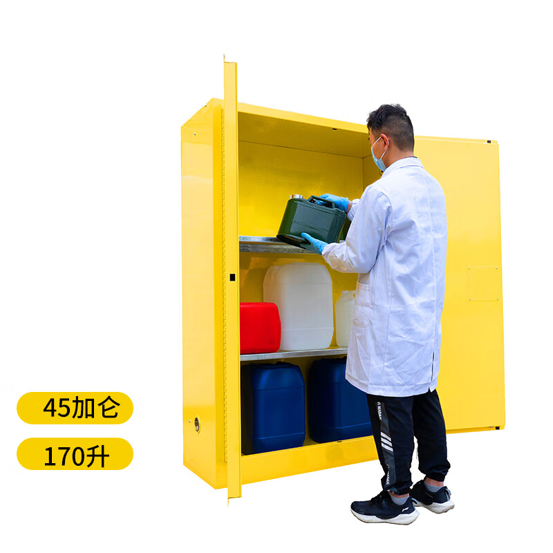 TRIGHT/TiRui Safety Cabinet Flammable Chemical Liquid Safety Cabinet Titanium Rui TF0450 45Gal Double Door Flammable Liquid Safety Cabinet