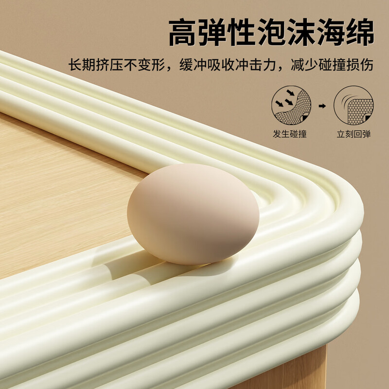 Mileqi baby wall anti-collision strip, environmentally friendly and non-toxic corner soft-wrapped edge guard, anti-collision table sticker protection strip, L-shaped gray