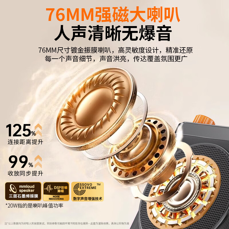 Good Shepherd Wireless Lavalier Wheat Bee Amplifier Teacher's Special Teaching Lecture Lavalier Magnetic Microphone Tour Guide Explains Outdoor Portable Megaphone Audio Teacher's Day Gift