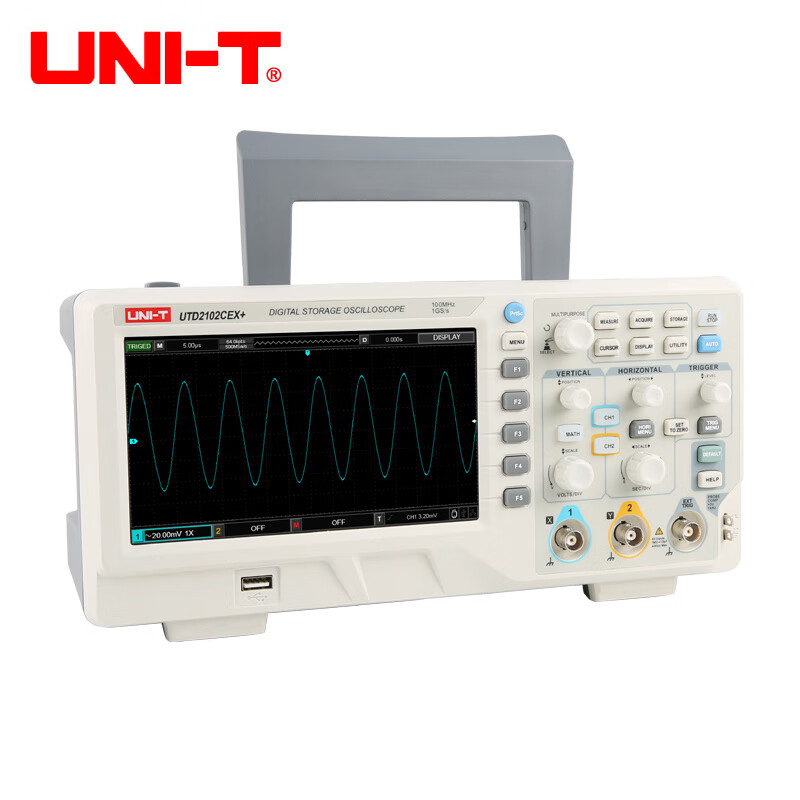 Unilide UTD2102CEX+ digital storage oscilloscope dual-channel 100M large-screen color dedicated oscilloscope UTD2102CEX+ official standard dual-channel 100