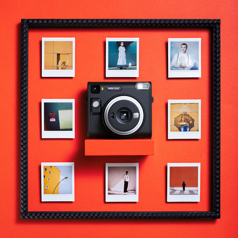 Fujifilm/instax SQ40 instant imaging square SQ retro camera black does not support 7 days no reason to return package one official standard (10 sunset photos free)