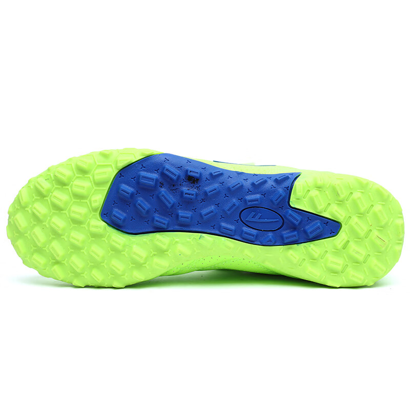 Pull back children's football shoes tf broken nails Velcro boys large, medium and small children students 961 fluorescent green broken nails 34