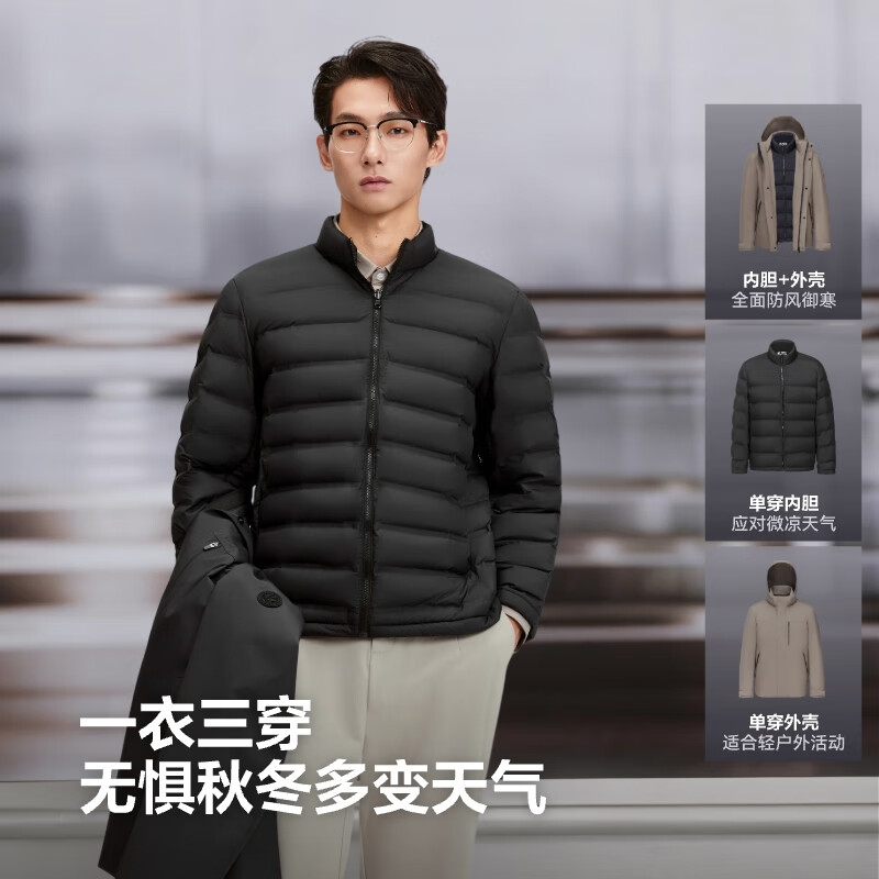 Bosideng 2025 Winter Classic Business Removable Hat Short Stand Collar Shopping Mall Down Jacket