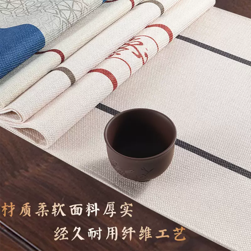 Yusenyi French retro tea banquet table runner high-end dining table coffee table waterproof long tablecloth sideboard cabinet set Confidante triangle tassel table runner 32x140cm suitable for desktop length 8090cm or coffee table)