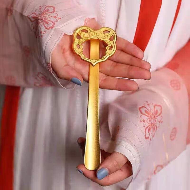 Baichunbao inherits Maotai bottle opener Feitian special opening lid for gift giving gold-plated Ruyi wine opener to take beads Ruyi wine opener single gift box