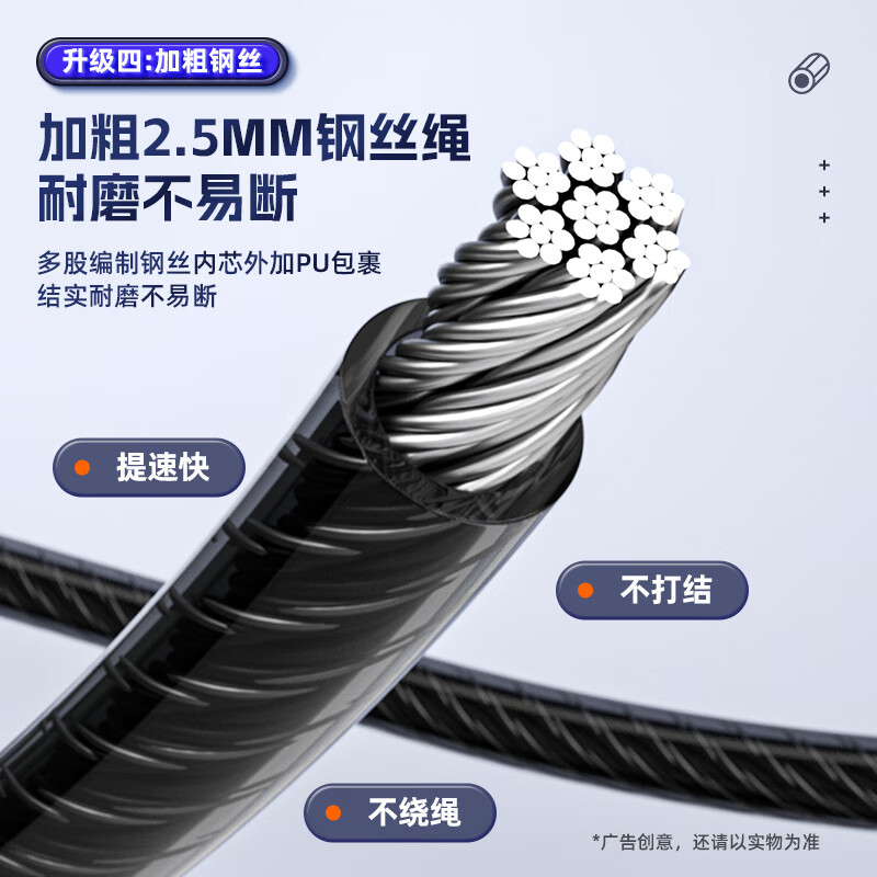 Li Ning (LI-NING) skipping rope for adults, steel wire racing, children's primary school students' high school entrance examination, special non-weight-bearing weight-reducing jump-god professional fitness fat rope