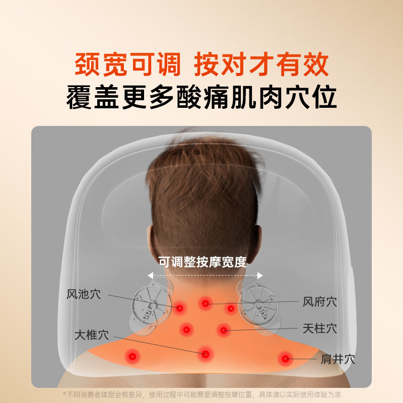 Westinghouse American Westinghouse BX2S adjustable neck width cervical spine massager neck lying massage pillow shoulder and neck massager practical new year birthday gift for parents, boyfriend and girlfriend