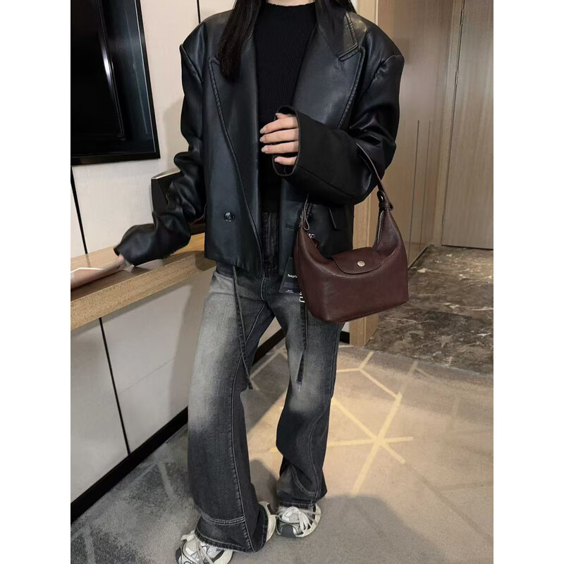2025 New Fashion Versatile Retro Crescent Bag Armpit Bag Casual Fashion Niche Shoulder 2508 Crossbody Bag Weikuheiqiao