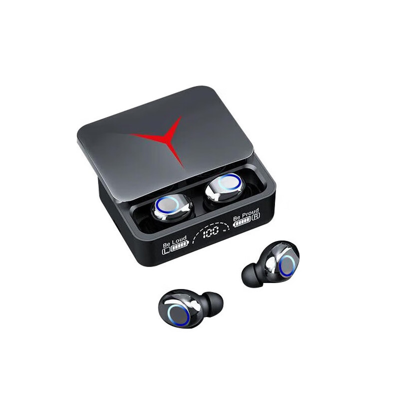 Slide switch E-sports gaming car Bluetooth headset High-tech bass headset Ultra-long battery life M90 Black top version High-definition power digital display + smart call noise reduction