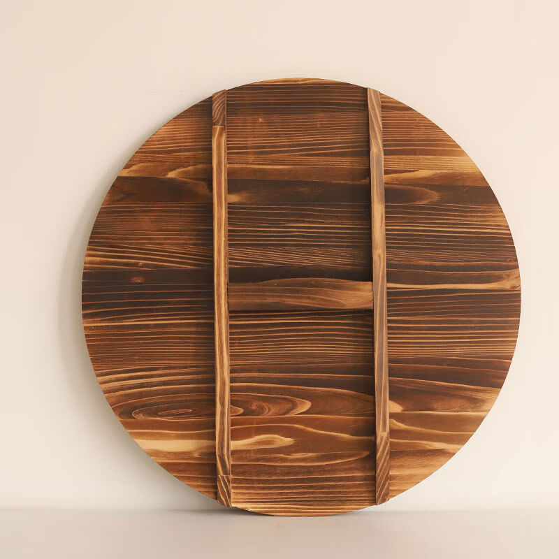 Fantasy fir pot lid round wok lid household old-fashioned thickened solid wood rural earth pot lid diameter 71CM