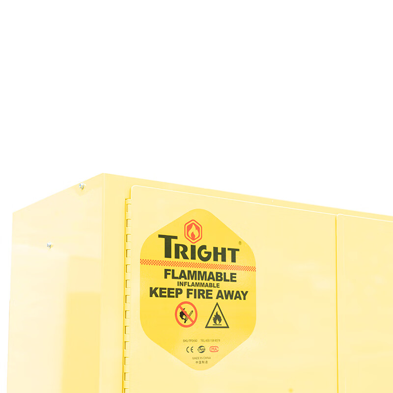 TRIGHT/TiRui Safety Cabinet Flammable Chemical Liquid Safety Cabinet Titanium Rui TF0450 45Gal Double Door Flammable Liquid Safety Cabinet