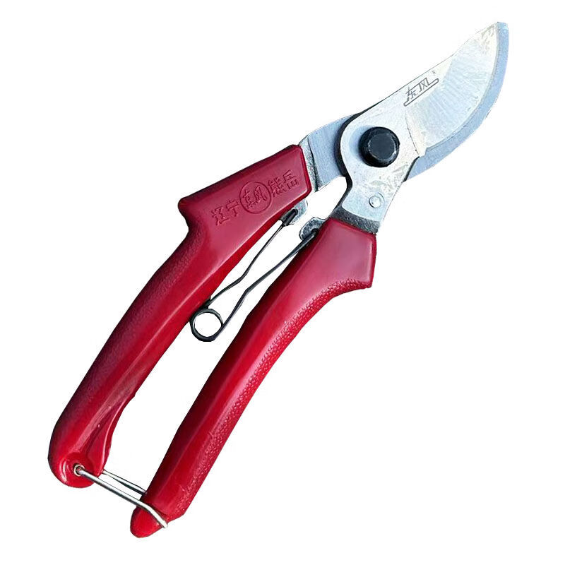 Yusenyi pruning shears Liaoning Xiongyue scissors garden pruning thick branches hand shear bonsai scissors fruit Dongfeng red handle does not come with spring