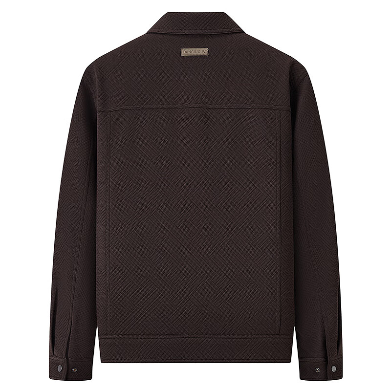 Dances with Wolves Duck Down Liner Textured Lapel Work Jacket Men's Commuting Warm Down Jacket 316 Cocoa Brown 2XL